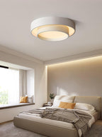Dimmable Cylinder LED Ceiling Light – Iron & Acrylic Flush Light for Living Room & Bedroom, Ø 40–60 cm