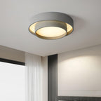 Dimmable Cylinder LED Ceiling Light – Iron & Acrylic Flush Light for Living Room & Bedroom, Ø 40–60 cm