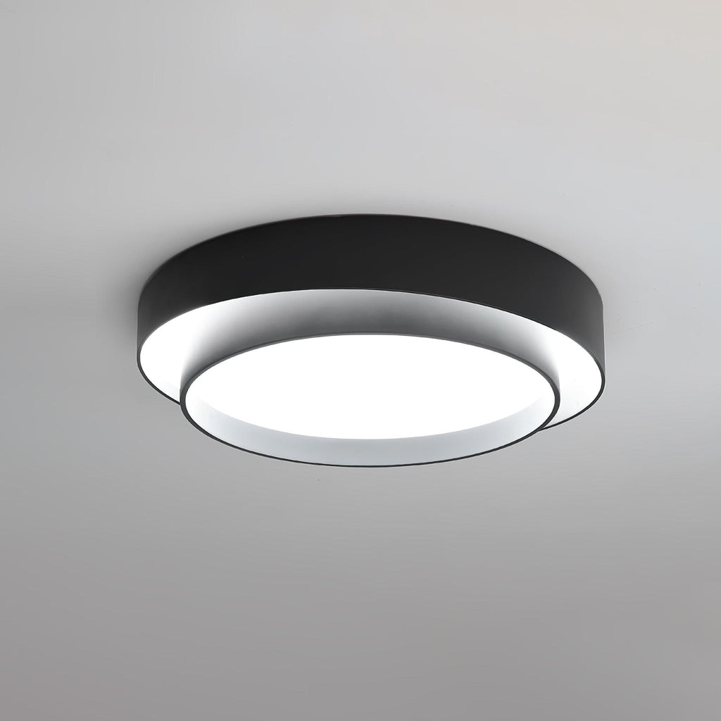 Dimmable Cylinder LED Ceiling Light – Iron & Acrylic Flush Light for Living Room & Bedroom, Ø 40–60 cm