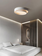 Dimmable Cylinder LED Ceiling Light – Iron & Acrylic Flush Light for Living Room & Bedroom, Ø 40–60 cm