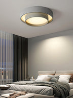 Dimmable Cylinder LED Ceiling Light – Iron & Acrylic Flush Light for Living Room & Bedroom, Ø 40–60 cm