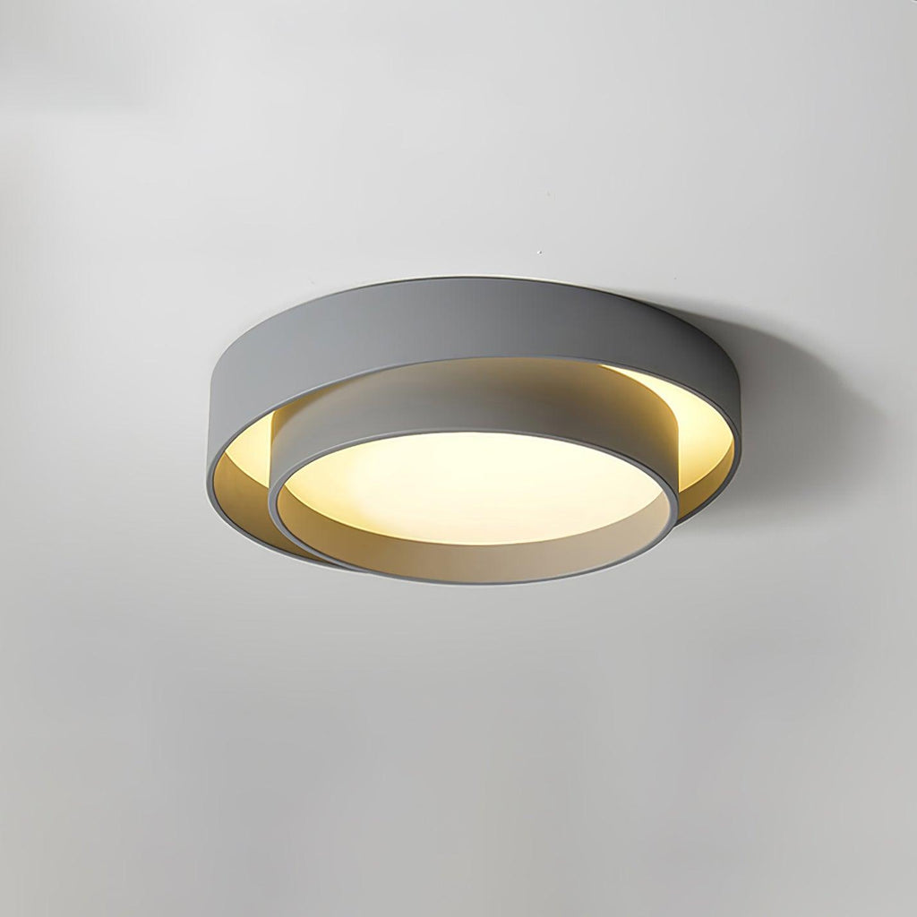 Dimmable Cylinder LED Ceiling Light – Iron & Acrylic Flush Light for Living Room & Bedroom, Ø 40–60 cm