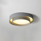 Dimmable Cylinder LED Ceiling Light – Iron & Acrylic Flush Light for Living Room & Bedroom, Ø 40–60 cm