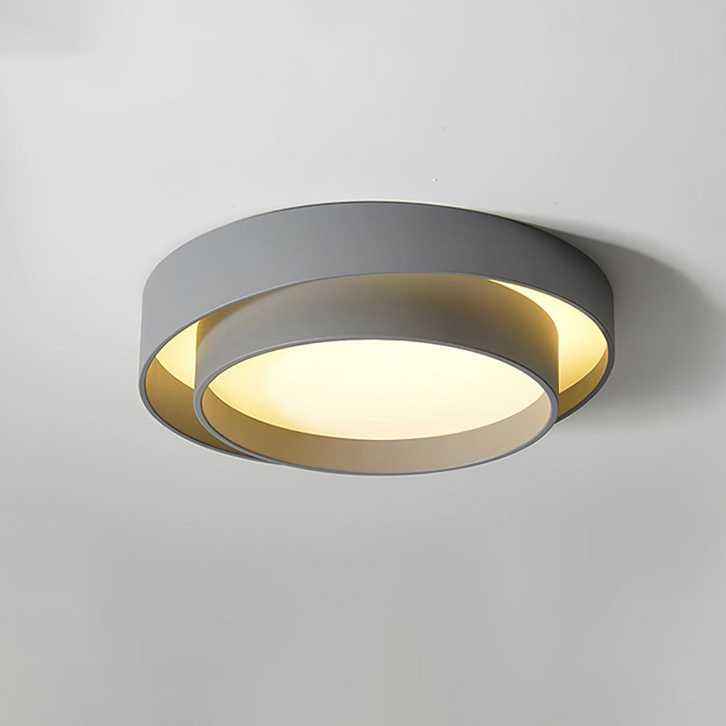 Dimmable Cylinder LED Ceiling Light – Iron & Acrylic Flush Light for Living Room & Bedroom, Ø 40–60 cm