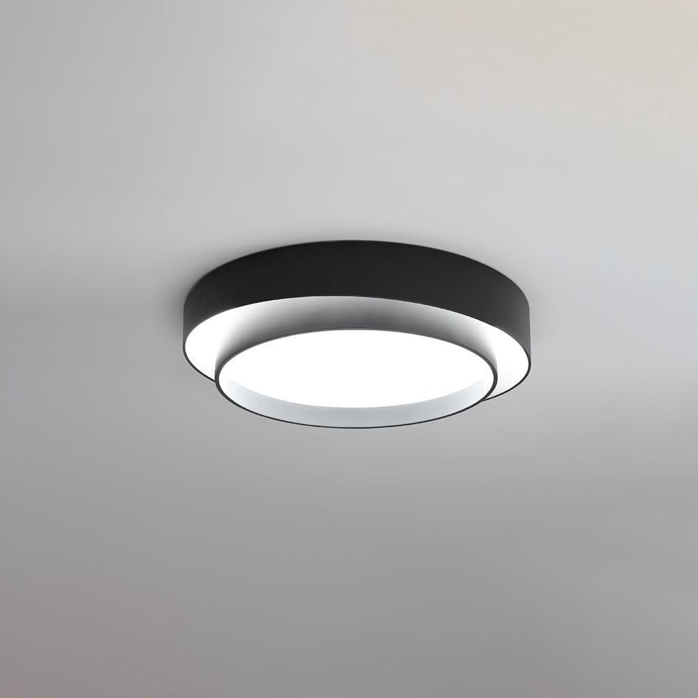 Dimmable Cylinder LED Ceiling Light – Iron & Acrylic Flush Light for Living Room & Bedroom, Ø 40–60 cm