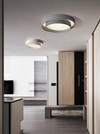 Dimmable Cylinder LED Ceiling Light – Iron & Acrylic Flush Light for Living Room & Bedroom, Ø 40–60 cm