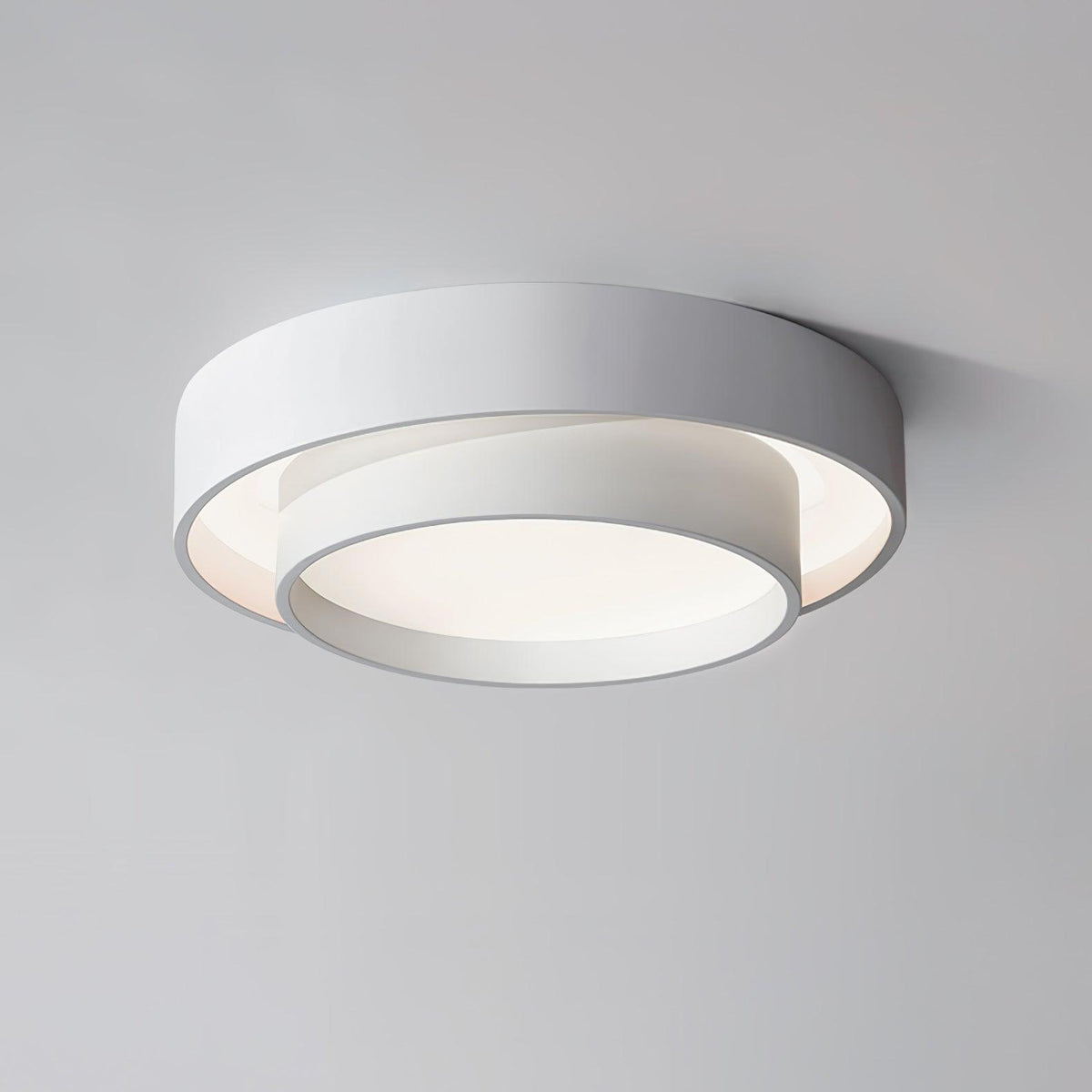 Dimmable Cylinder LED Ceiling Light – Iron & Acrylic Flush Light for Living Room & Bedroom, Ø 40–60 cm