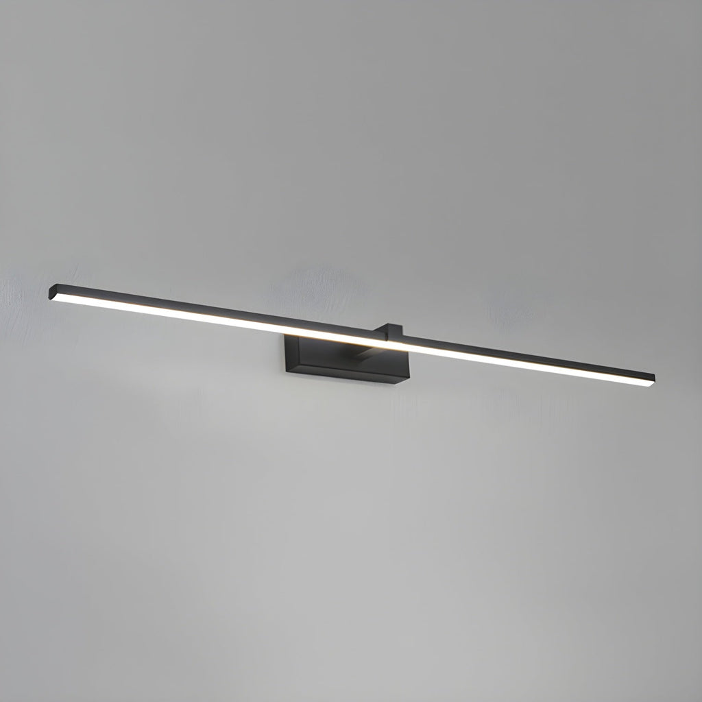 Linear LED Mirror Light in Black Metal – Integrated Wall Lamp in 3 Lengths