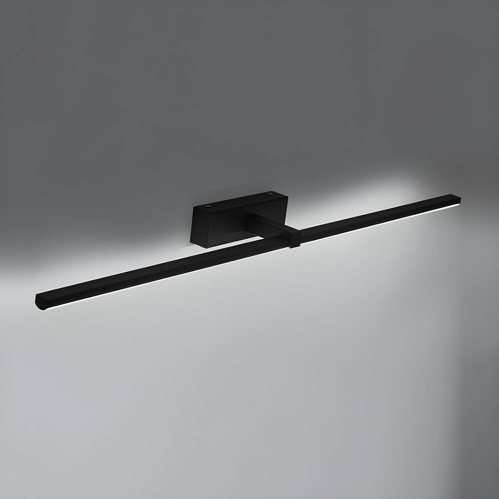 Linear LED Mirror Light in Black Metal – Integrated Wall Lamp in 3 Lengths