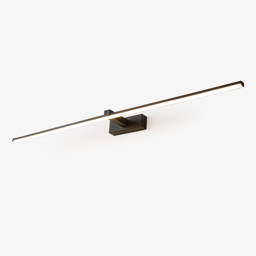 Linear LED Mirror Light in Black Metal – Integrated Wall Lamp in 3 Lengths