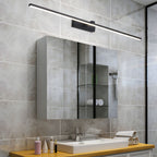 Linear LED Mirror Light in Black Metal – Integrated Wall Lamp in 3 Lengths