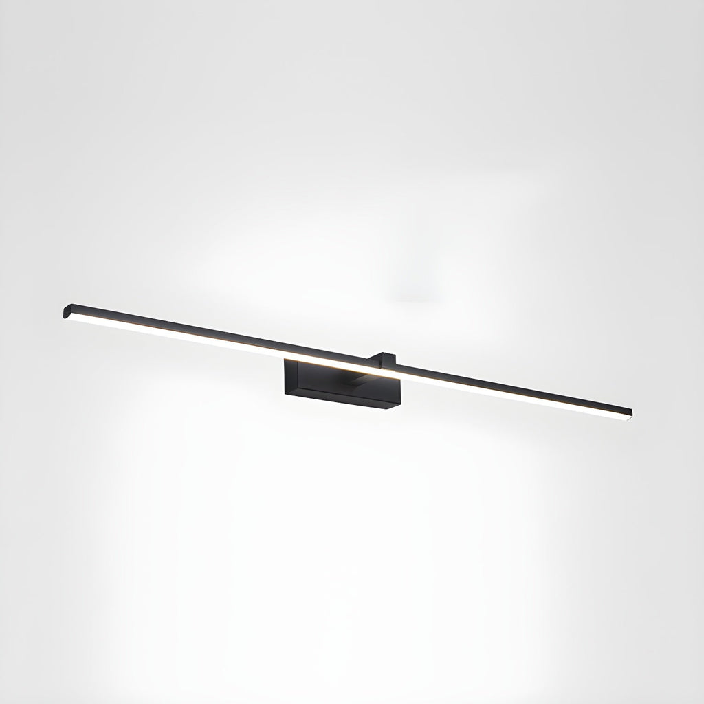 Linear LED Mirror Light in Black Metal – Integrated Wall Lamp in 3 Lengths
