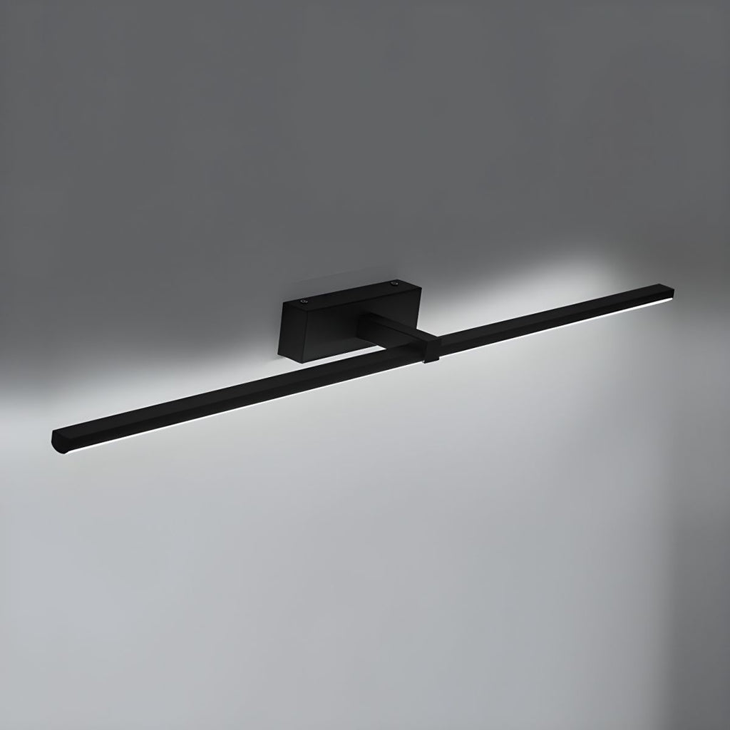 Linear LED Mirror Light in Black Metal – Integrated Wall Lamp in 3 Lengths