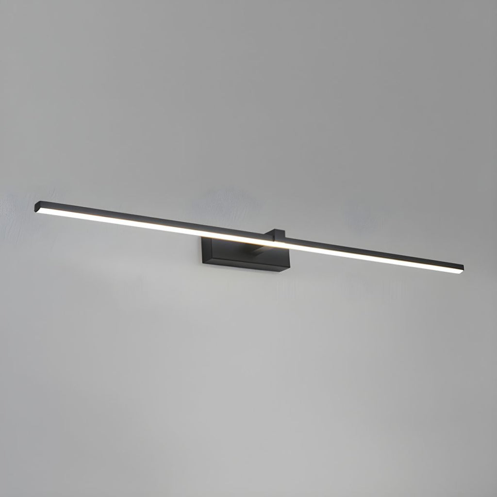 Linear LED Mirror Light in Black Metal – Integrated Wall Lamp in 3 Lengths