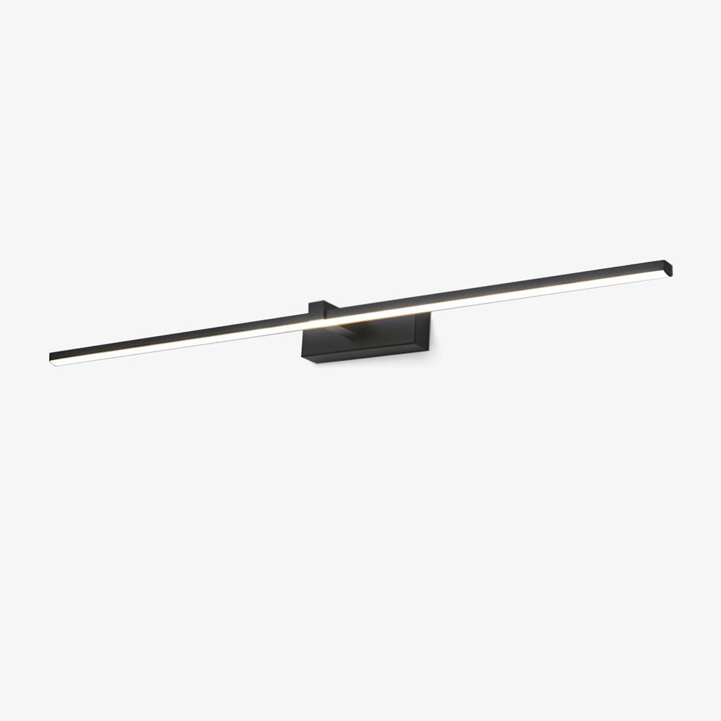 Linear LED Mirror Light in Black Metal – Integrated Wall Lamp in 3 Lengths