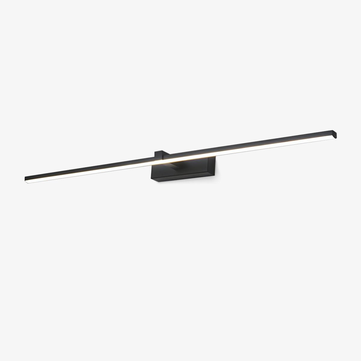 Linear LED Mirror Light in Black Metal – Integrated Wall Lamp in 3 Lengths