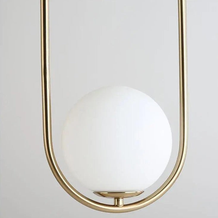 Mia Scandinavian Pendant Light with Gold Fitting & Glass Shade – Modern Ceiling Lighting for Dining Room, Bedroom & Living Room