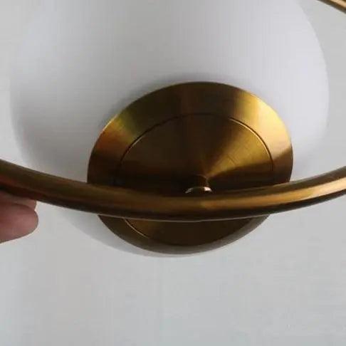 Mia Scandinavian Pendant Light with Gold Fitting & Glass Shade – Modern Ceiling Lighting for Dining Room, Bedroom & Living Room