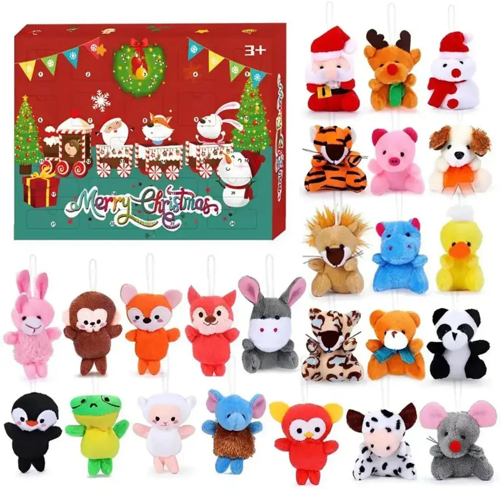 Plush Advent Calendar with 24 Mini Soft Toys with Hanging Loops 2026