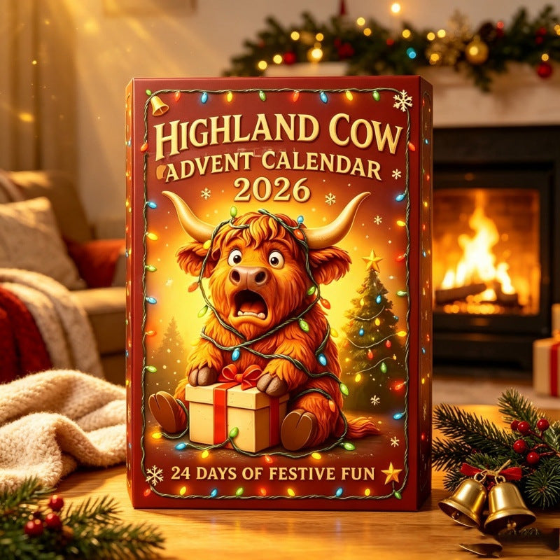 Highland Cow Advent Calendar with 24 Resin Figures 2026