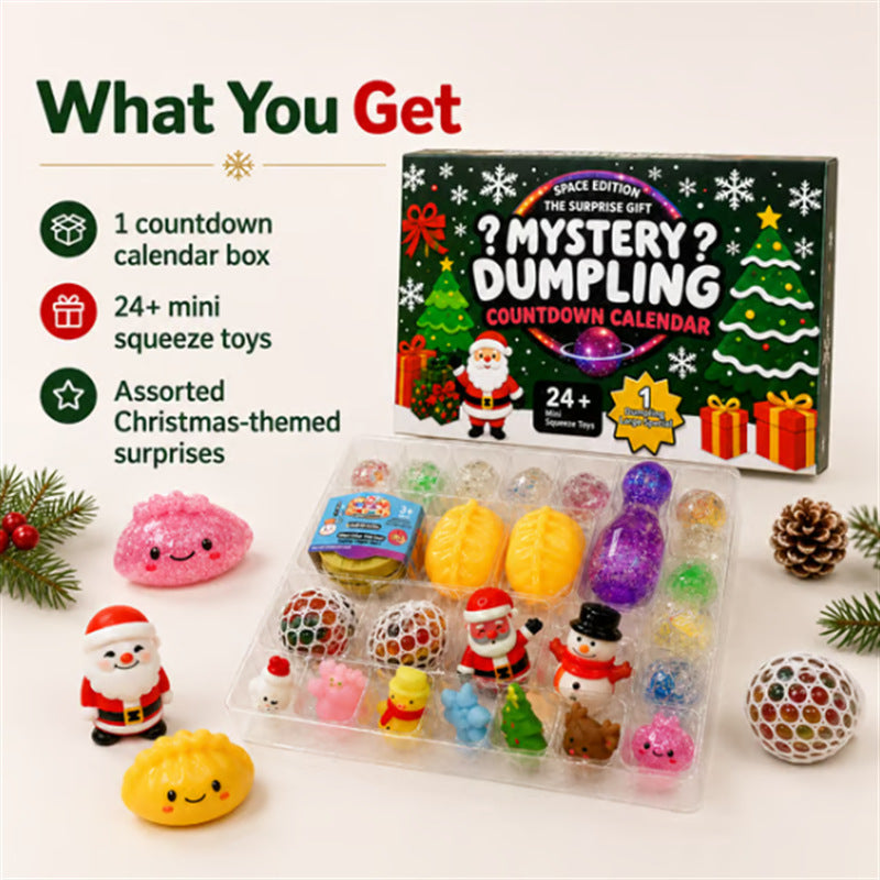 Dumplo | Kids Advent Calendar with 24 Squishy Squeeze Toys