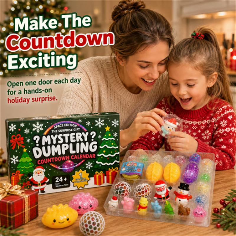 Dumplo | Kids Advent Calendar with 24 Squishy Squeeze Toys