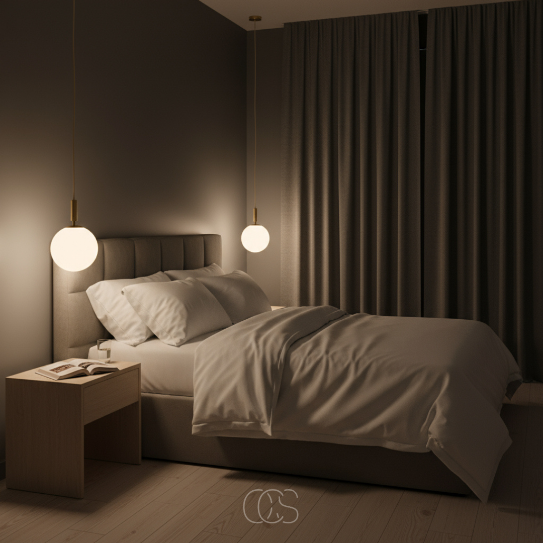Scandinavian Glass Globe Pendant Light Ø 20 cm – Gold Fitting, Nordic Style Modern Ceiling Lighting