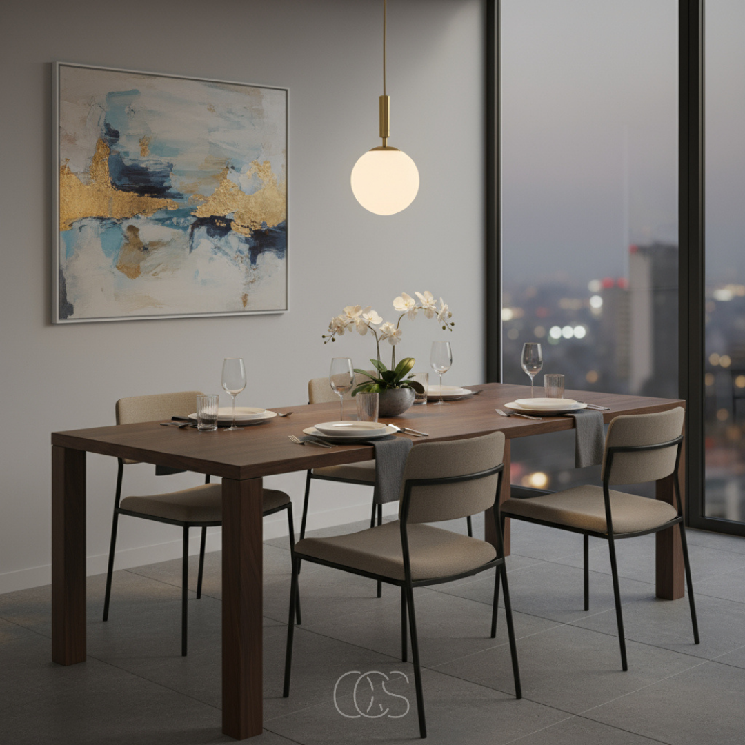 Scandinavian Glass Globe Pendant Light Ø 20 cm – Gold Fitting, Nordic Style Modern Ceiling Lighting