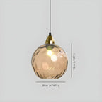 Smoked Glass Globe Pendant Light – Grey, E26, 20 cm, Mood Lighting for Dining Table, Living Room & Bedroom