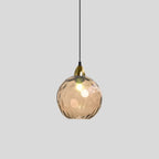 Smoked Glass Globe Pendant Light – Grey, E26, 20 cm, Mood Lighting for Dining Table, Living Room & Bedroom