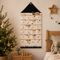 Taschora | Fillable Fabric Advent Calendar with 24 Hanging Pockets, Black and Red