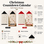 Taschora | Fillable Fabric Advent Calendar with 24 Hanging Pockets, Black and Red