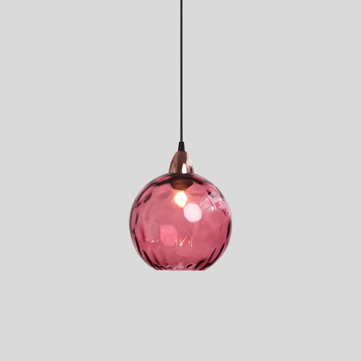 Smoked Glass Globe Pendant Light – Grey, E26, 20 cm, Mood Lighting for Dining Table, Living Room & Bedroom
