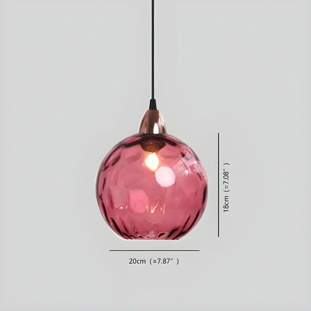 Smoked Glass Globe Pendant Light – Grey, E26, 20 cm, Mood Lighting for Dining Table, Living Room & Bedroom