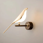 Bird-Shaped LED Design Wall Light – Gold Wall Lamp with Warm Light
