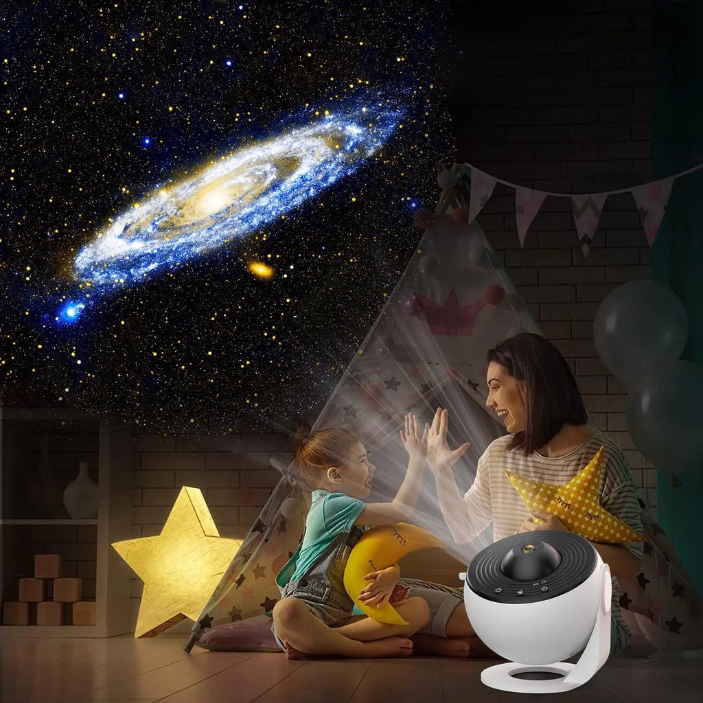 360° Rotating Star Projector Night Light with 13 Projection Discs – Galaxy & Starry Sky Mood Light