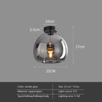 Modern Glass LED Ceiling Light with E27 Fitting – Design Lighting for Living Room, Bedroom & Kitchen