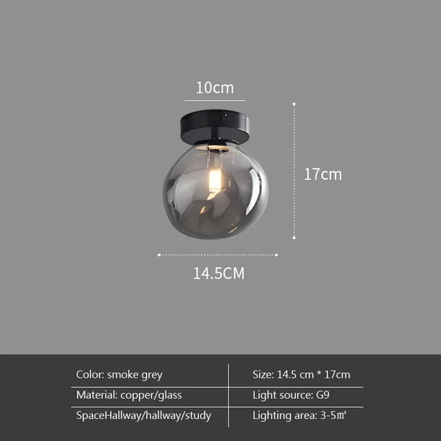 Modern Glass LED Ceiling Light with E27 Fitting – Design Lighting for Living Room, Bedroom & Kitchen