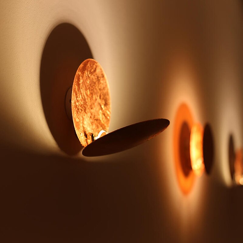 Eclipse LED Wall Light – Decorative Iron Mood Lamp with Shadow Effect for Living Room, 20–25 cm