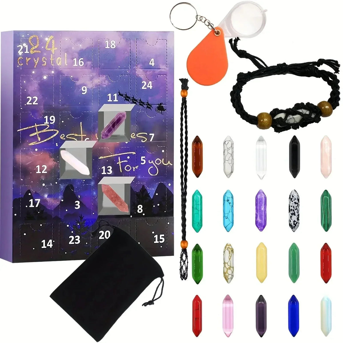Gemmora | Kids Gemstone Advent Calendar with 24 Stones and Crystals