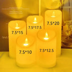 Flameless LED Candles with Melted-Wax Effect – Decorative Battery-Operated Mood Lighting