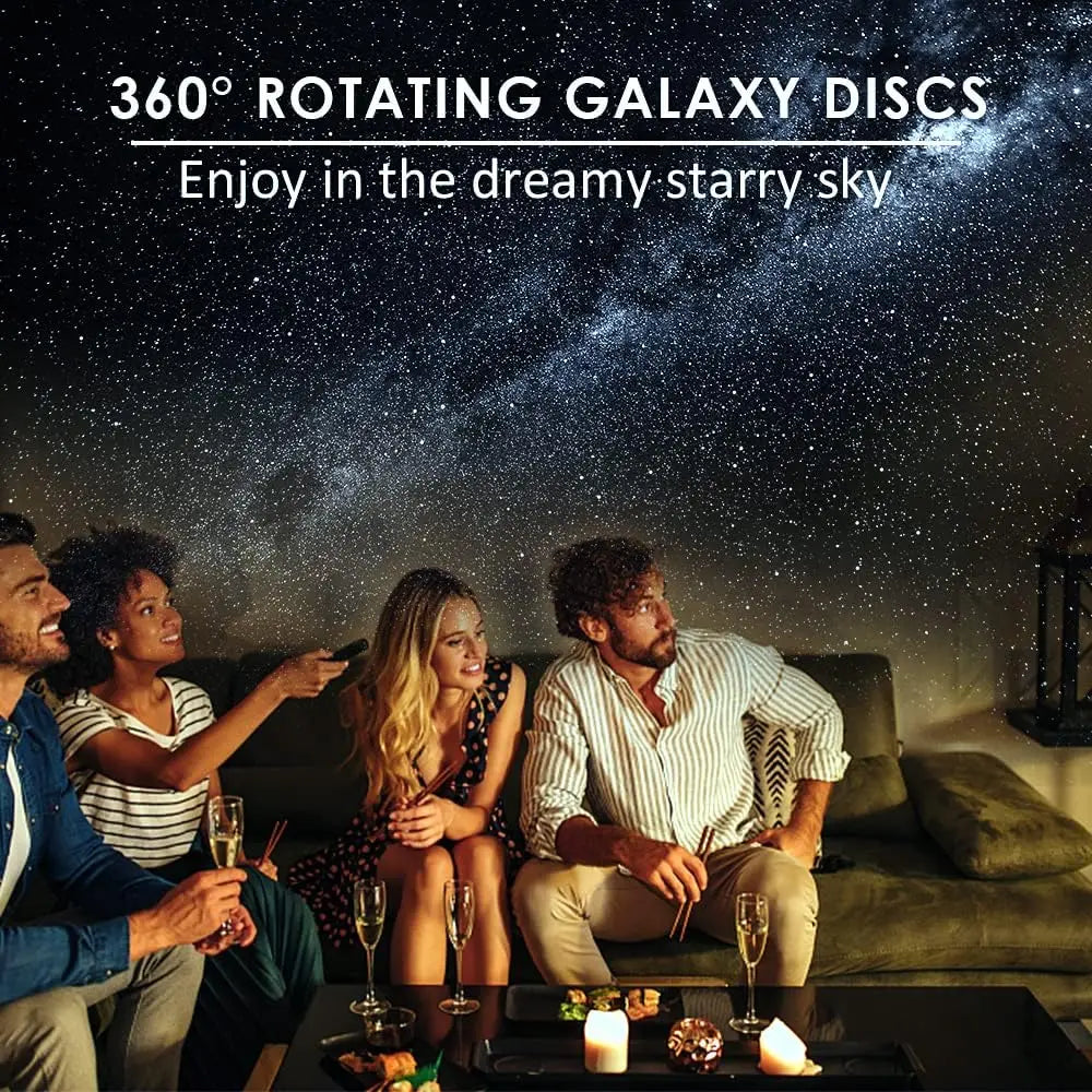 360° Rotating Star Projector Night Light with 13 Projection Discs – Galaxy & Starry Sky Mood Light