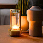 Decorative Crystal Table Lamp – Rechargeable Cordless LED Night Light with Three Dimmable Light Modes, Modern Design, 18 cm