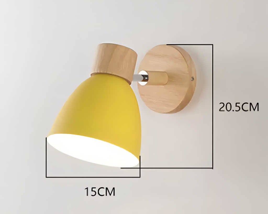 Scandinavian Wooden Wall Lamp with Warm Light & Pull-Cord Switch – for Calm Interiors