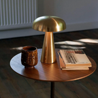 LED Mushroom Lamp in Metal – Cordless Rechargeable Table Lamp & Night Light with Touch Control, 21 cm