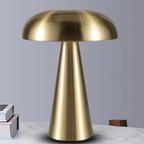 LED Mushroom Lamp in Metal – Cordless Rechargeable Table Lamp & Night Light with Touch Control, 21 cm