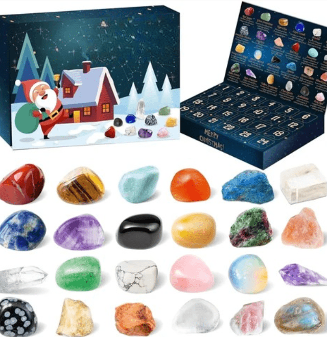Gemmora | Kids Gemstone Advent Calendar with 24 Stones and Crystals