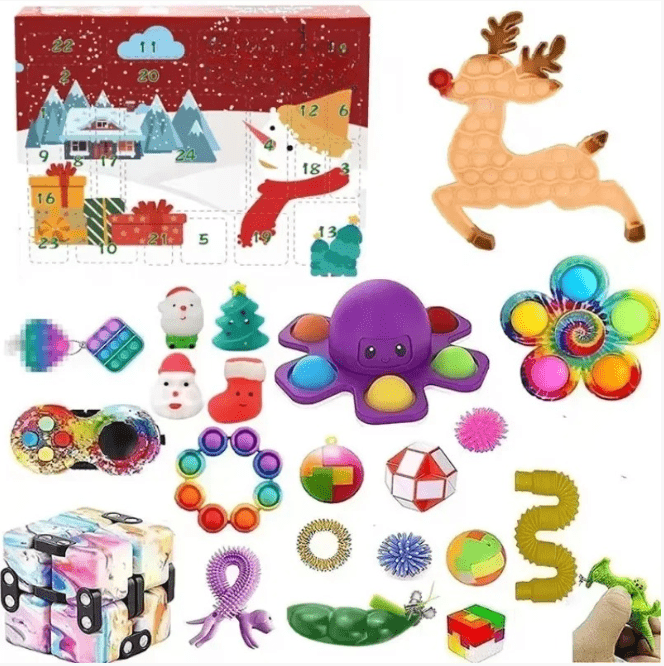 Sensory Toy Advent Calendar for Kids with Christmas Themes 2026