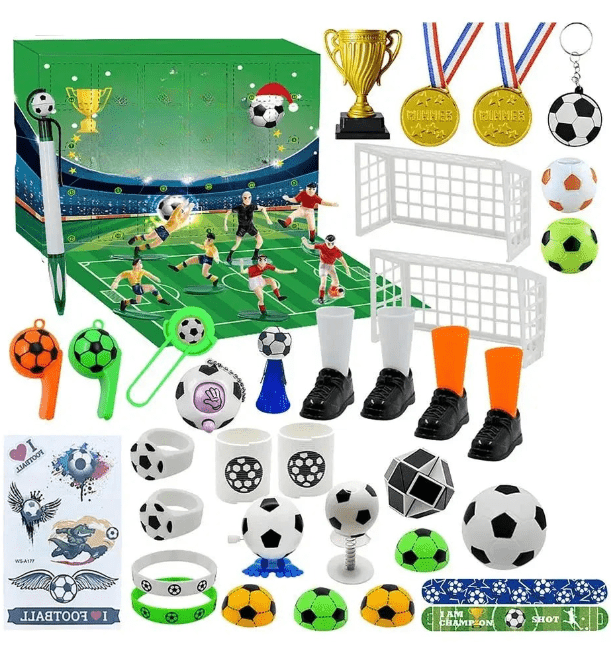 Kickora | Football Advent Calendar for Kids with 24 Stadium Building Pieces