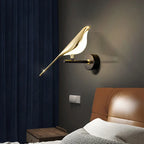 Bird-Shaped LED Design Wall Light – Gold Wall Lamp with Warm Light